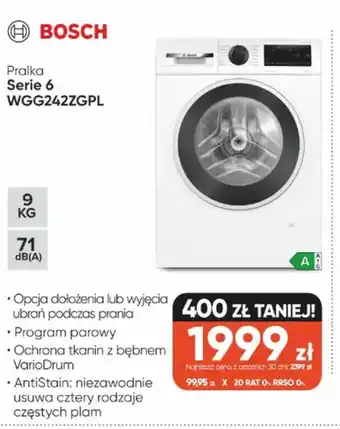 Max Elektro Pralka Bosch Serie 6 WGG242ZGPL oferta