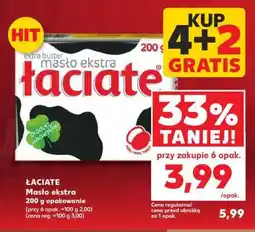 Kaufland ŁACIATE Masło ekstra 200 g opakowanie oferta