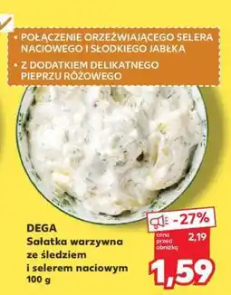 Kaufland DEGA Sałatka warzywna ze śledziem i selerem naciowym 100 g oferta