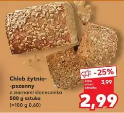 Kaufland Chleb żytnio-pszeny z ziarnami słonecznika 500 g sztuka oferta