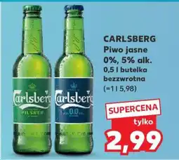 Kaufland CARLSBERG Piwo jasne 0%, 5% alk. 0,5 l butelka bezzwrotna oferta