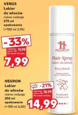 Kaufland HEGRON Lakier do włosów różne rodzaje 250 ml oferta