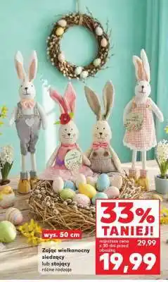Kaufland Zając wielkanocny siedzący lub stojący oferta