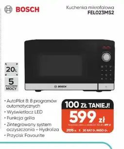 Max Elektro Kuchenka mikrofalowa Bosch FEL023MS2 oferta