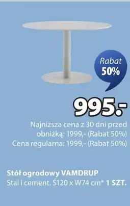 JYSK Stół ogrodowy oferta