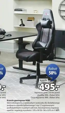 JYSK Krzesło gamingowe oferta