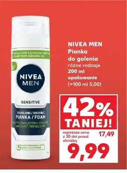 Kaufland Pianka do golenia Nivea oferta