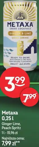 Żabka Metaxa 0,25 l Ginger Lime, Peach Spritz oferta