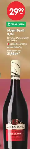 Żabka Wino Mogen David 0,75 l (Concord, Pomegranate) oferta