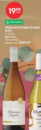 Żabka Wino Winiarnia Zamojska Gruszka oferta