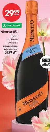 Żabka Wino bezalkoholowe Mionetto 0% oferta