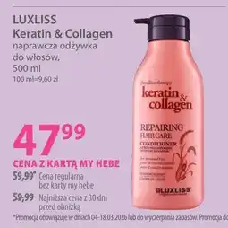 Hebe Naprawcza odżywka do włosów Keratin & Collagen oferta