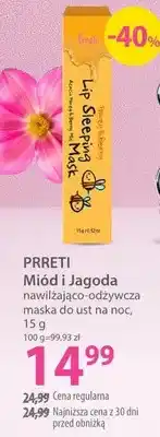 Hebe Miód i Jagoda nawilżająco-odżywcza maska do ust na noc oferta