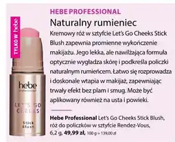 Hebe Naturalny rumieniec Let's Go Cheeks Stick Blush oferta