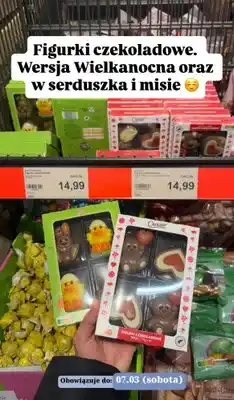 ALDI Figurki czekoladowe wersja wielkanocna oferta