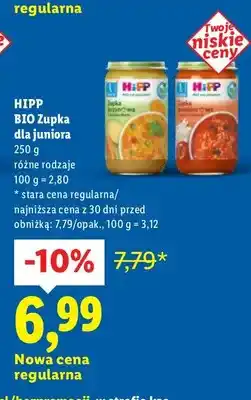 Lidl Zupka dla juniora Bio różne rodzaje oferta