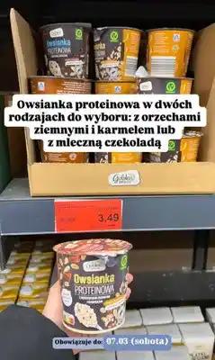 ALDI Owsianka proteinowa z orzechami ziemnymi i karmelem oferta