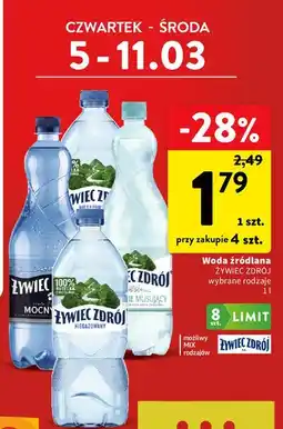 Intermarche Woda delikatnie musująca Żywiec Zdrój oferta
