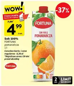 Intermarche Sok 100% pomarańczowy Fortuna oferta