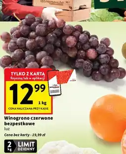 Intermarche Winogrona czerwone bezpestkowe oferta