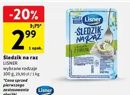Intermarche Śledzik na raz z cebulką Lisner Na Raz oferta