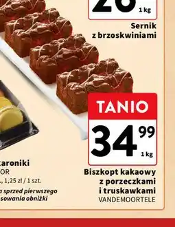 Intermarche Biszkopt kakaowy z porzeczkami i truskawkami Vandemoortele oferta