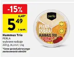 Intermarche Hummus trio klasyczny papryka-pomidor Perla oferta