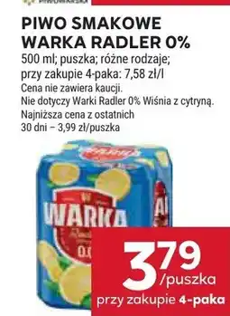 Stokrotka Piwo smakowe Warka Radler 0% oferta