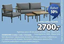 JYSK 2 stoły + sofa + 2 krzesła oferta