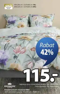 JYSK Komplet pościeli satynowej Erna oferta