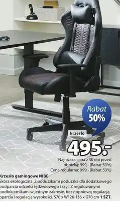 JYSK Krzesło gamingowe NIBE oferta