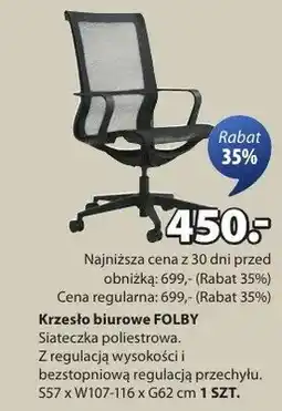JYSK Krzesło biurowe FOLBY oferta