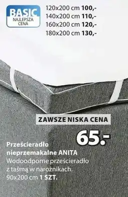 JYSK Prześcieradło nieprzemakalne Anita oferta