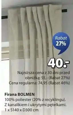 JYSK Firana Bolmen oferta