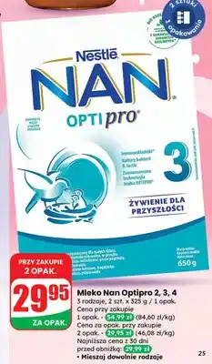 Dino Mleko modyfikowane Nan Optipro 2, 3, 4 oferta