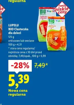 Lidl Ciasteczka owsiane Lupilu oferta