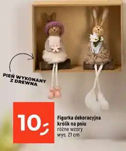Dealz Figurka dekoracyjna królik na pniu oferta