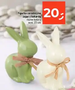 Dealz Figurka ceramiczna zając z kokardą oferta