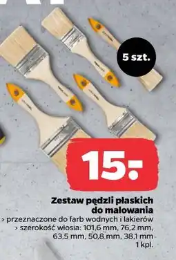 Netto Zestaw pędzli płaskich do malowania (5 szt.) oferta