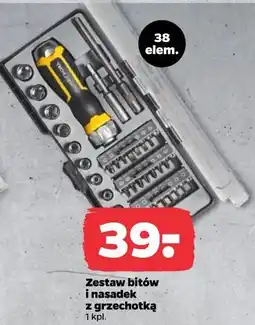 Netto Zestaw bitów i nasadek z grzechotką (38 elem.) oferta