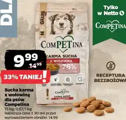 Netto Sucha karma z wołowiną dla psów Competina oferta