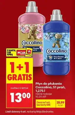 Biedronka Płyn do płukania, 51 prań, różne rodzaje oferta