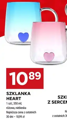 Stokrotka SZKLANKA HEART (różowa, niebieska) oferta