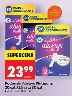 Biedronka Podpaski Platinum 20szt oferta
