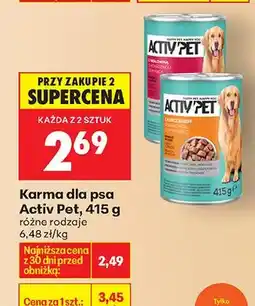 Biedronka Karma dla psa różne rodzaje oferta