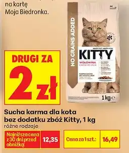 Biedronka Karma dla kota bez dodatku zboże Kitty oferta