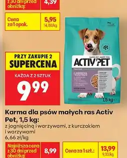 Biedronka Karma dla psów małych ras jagnięcina i warzywa, z kurczakiem i warzywami oferta