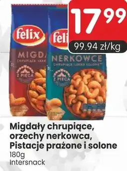 Market Point Migdały chrupiące, orzechy nerkowca, Pistacje prażone i solone oferta
