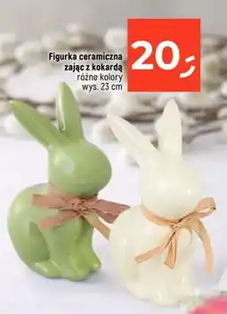 Dealz Figurka ceramiczna zając z kokardą różne kolory oferta
