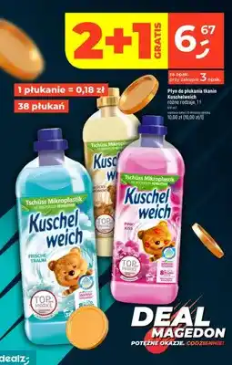 Dealz Płyn do płukania tkanin Kuschelweich Pink Kiss różne rodzaje oferta